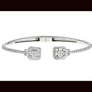 White Cubic Zirconia Rhodium Over Sterling Silver Bracelet Bella Luce DOCFT8-7